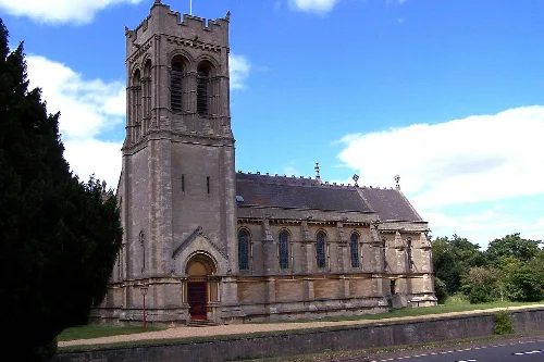 St Mary's new parish church, Woburn, Bedfordshire, seen from the south
