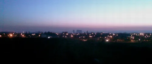 Stainforth by night, spring 2009.
Taken from near Hatfield Main Colliery.