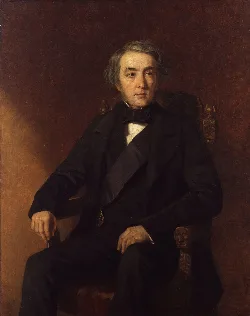 Retrato de Francis Egerton, sentado en traje oscuro con expresión pensativa.