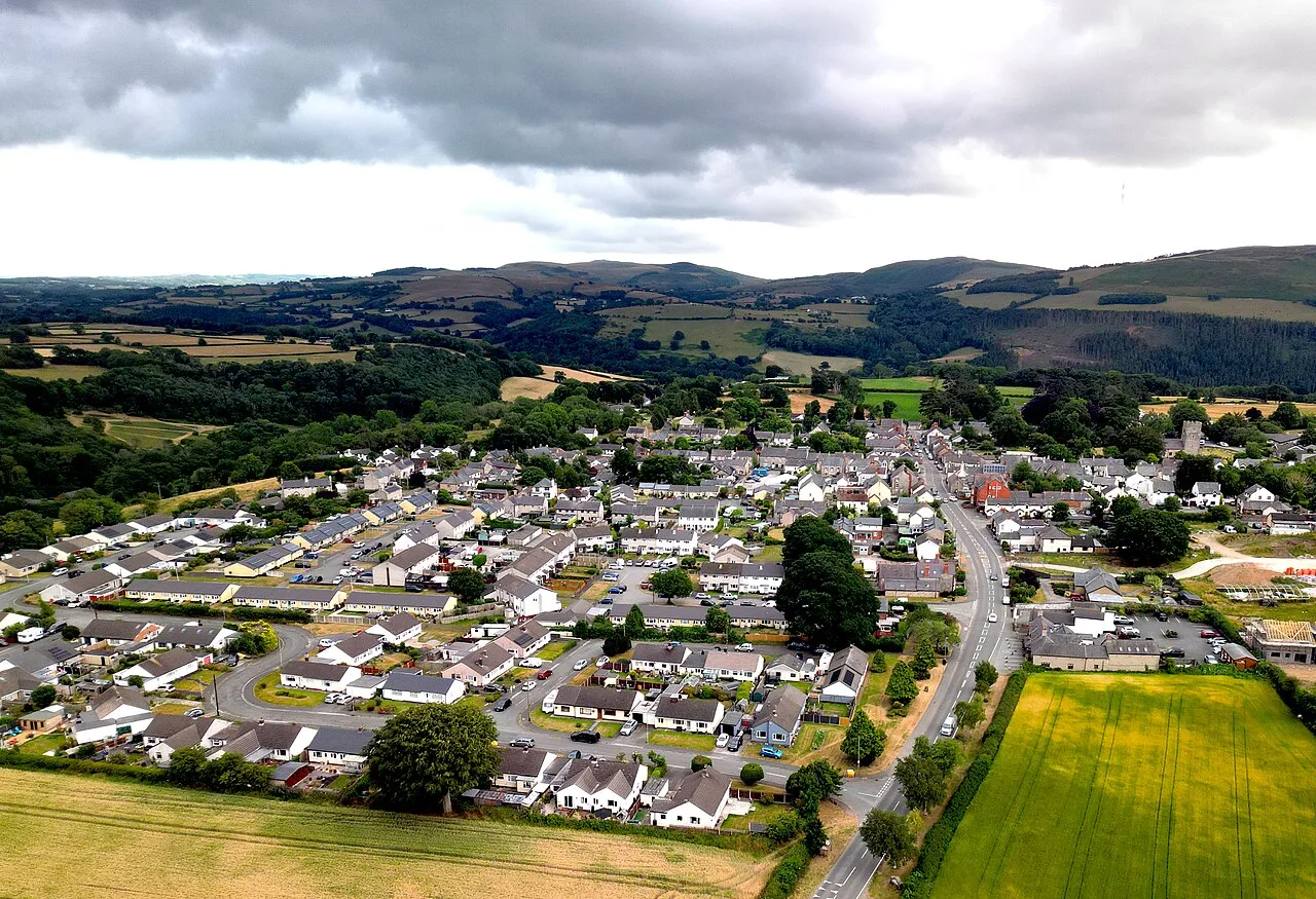 Caerwys, Flintshire, Wales, from the air - July 2026