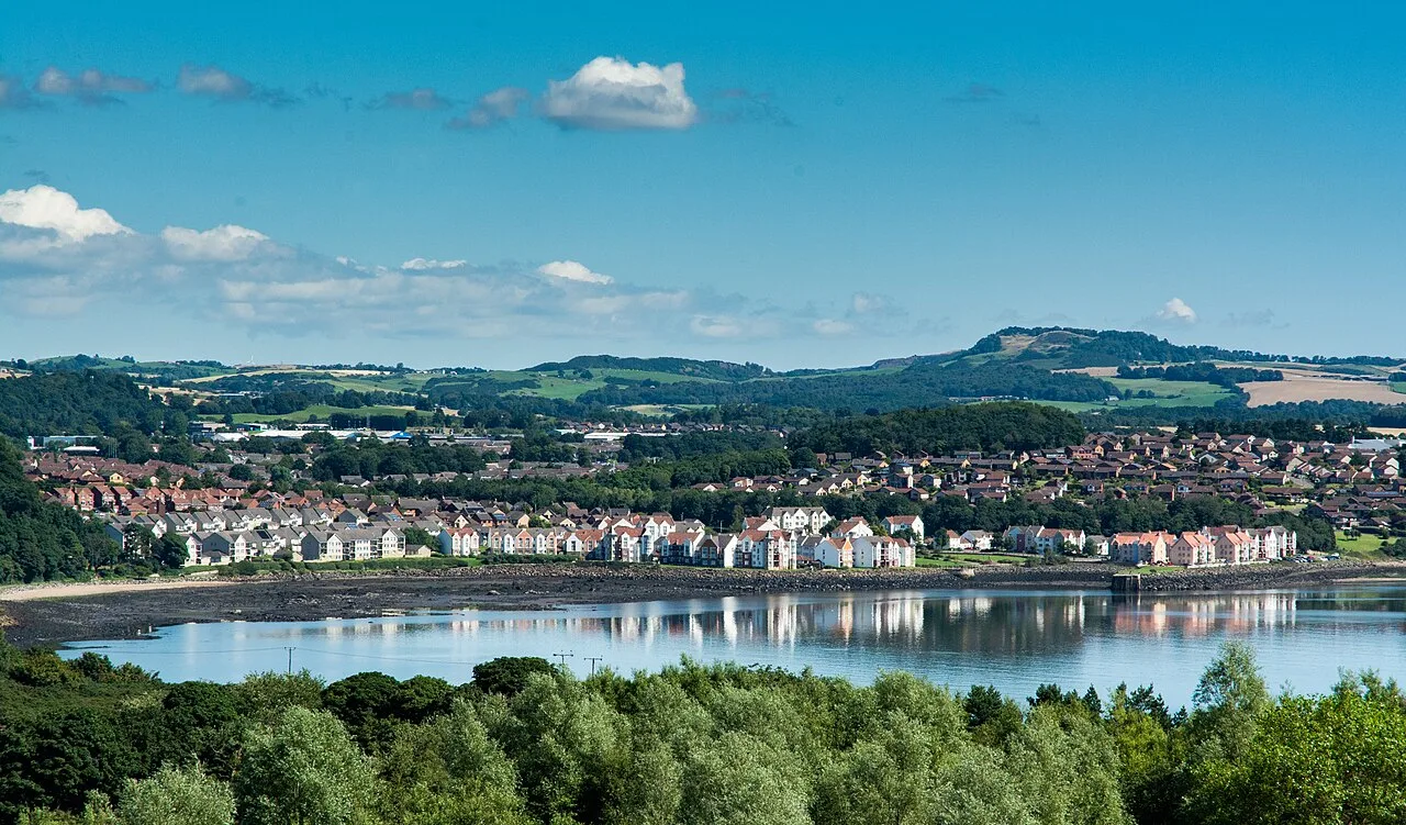 View of Dalgety Bay, Fife, Scotland from North Queensferry across Inverkeithing Bay