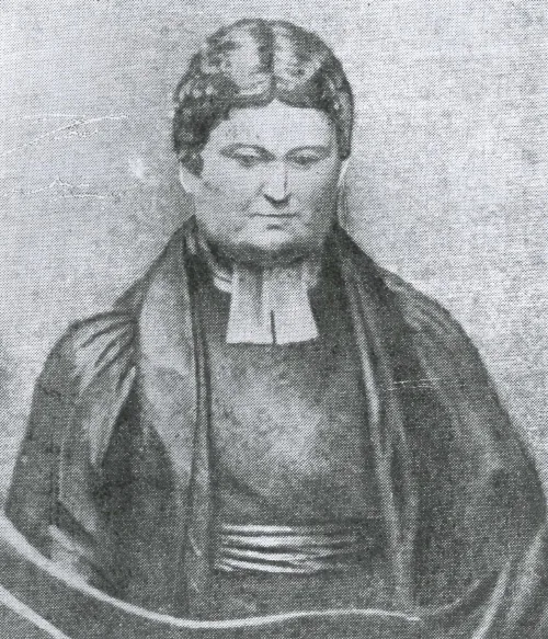 Wax bas-relief of William Cowherd with detailed facial features and clothing.